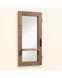 Linglestown Barn Door With Shelves Accent Mirror (synthetic illustration; no displayed measurements)