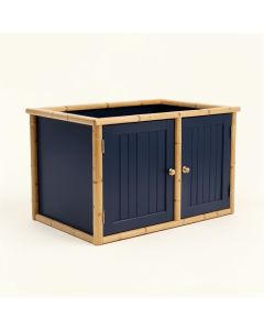 Shore Falls Empty Furniture-Style Litter Enclosure - Navy (synthetic illustration; no displayed measurements)