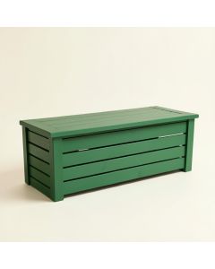 Dune Arc Narrow Outdoor Storage Bench (synthetic illustration; no displayed measurements)