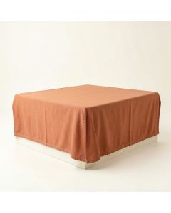Ridge Arc Flat Bed Sheet - Terracotta (synthetic illustration; no displayed measurements)