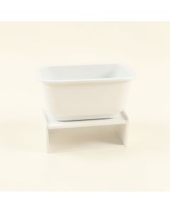 Stone Canyon Empty Raised Planter - White (synthetic illustration; no displayed measurements)