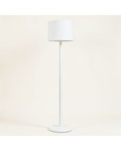 Meadow Dale Floor Lamp With A Plain Fabric Shade - White (synthetic illustration; no displayed measurements)