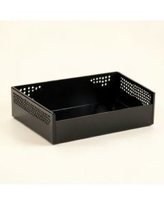 Rowan Bend Empty Under-Desk Cable Tray - Black (synthetic illustration; no displayed measurements)