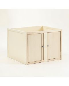Birch Bluff Empty Furniture-Style Litter Enclosure - Cream (synthetic illustration; no displayed measurements)