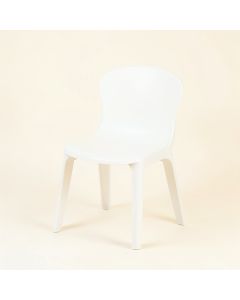 Clay Arc Small Chair - White (synthetic illustration; no displayed measurements)