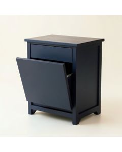 Lake Canyon Freestanding Pull-Out Hamper Cabinet - Navy (synthetic illustration; no displayed measurements)