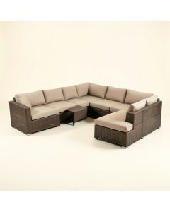 Baboucarr Patio 4 Piece Sectional Seating Group With Cushions (synthetic illustration; no displayed measurements)