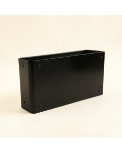 Slate Arc Empty Railing Planter With Integral Brackets - Black (synthetic illustration; no displayed measurements)