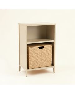 Hill Brook Freestanding Pull-Out Hamper Cabinet - Beige (synthetic illustration; no displayed measurements)