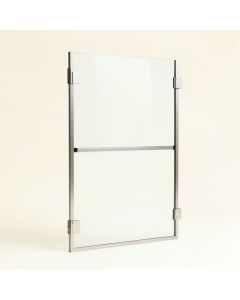 34 '' W X 72 '' H Door Opening Frameless Shower Door (synthetic illustration; no displayed measurements)