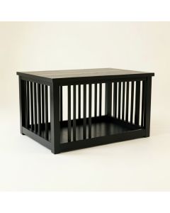 Oak Dale Empty Furniture-Style Pet Crate - Black (synthetic illustration; no displayed measurements)