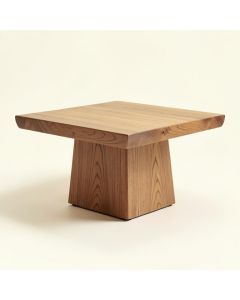 Raymundo Solid Wood Pedestal Coffee Table (synthetic illustration; no displayed measurements)