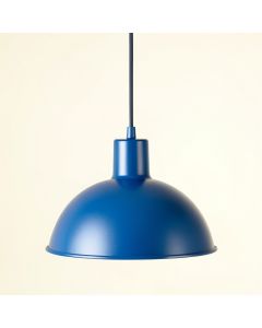 Fern Bend Pendant Light Suspended From One Plain Cable - Blue (synthetic illustration; no displayed measurements)
