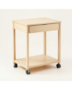 Maple Bridge Empty Rolling Workshop Cart - Beige (synthetic illustration; no displayed measurements)