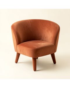 Stone Bluff Upholstered Armchair - Terracotta (synthetic illustration; no displayed measurements)