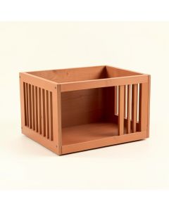 Wren Arc Empty Furniture-Style Pet Crate - Terracotta (synthetic illustration; no displayed measurements)