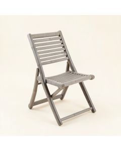 Oak Crossing Folding Outdoor Chair - Gray (synthetic illustration; no displayed measurements)