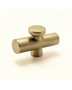 Texture Solid Satin Brass 6 5/16 '' Center To Center Bar Pull (synthetic illustration; no displayed measurements)