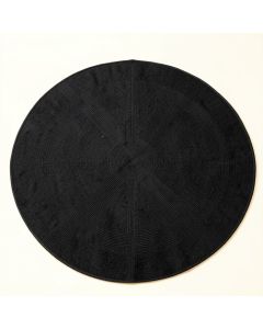Moss Crest Round Area Rug - Black (synthetic illustration; no displayed measurements)