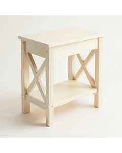Spruce Edge Side Table - Cream (synthetic illustration; no displayed measurements)