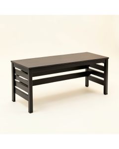 Field Crest Narrow Outdoor Storage Bench - Black (synthetic illustration; no displayed measurements)