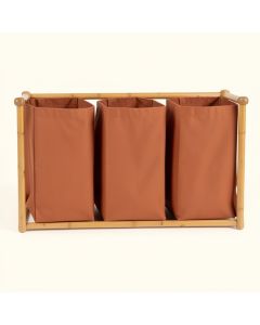 Holly Branch Laundry Sorting Station With Plain Removable Bags - Terracotta (synthetic illustration; no displayed measurements)