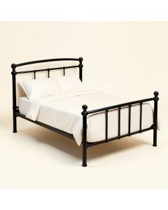Metal Bed With Wood Decoration （Twin Size） (synthetic illustration; no displayed measurements)