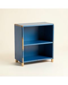 Bay Bluff Low Bookcase - Blue (synthetic illustration; no displayed measurements)