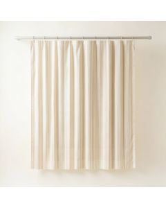 Wren Bluff Shower Curtain Hanging Flat From A Plain Rod - Cream (synthetic illustration; no displayed measurements)