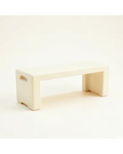 Cliff Crossing Narrow Outdoor Storage Bench - Ivory (synthetic illustration; no displayed measurements)