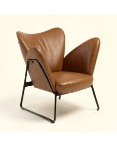 Cobham 28 '' Wide Cowhide Butterfly Chair (synthetic illustration; no displayed measurements)