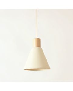 Dawn Dale Pendant Light Suspended From One Plain Cable - Cream (synthetic illustration; no displayed measurements)