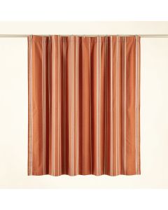 Glen Crossing Shower Curtain Hanging Flat From A Plain Rod - Terracotta (synthetic illustration; no displayed measurements)