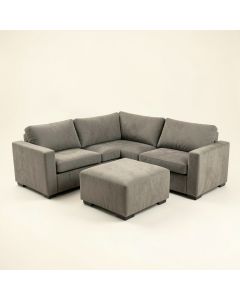 Serra 157 '' Wide Microfiber/Microsuede Right Hand Facing Corner Sectional With Ottoman (synthetic illustration; no displayed measurements)