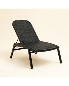 Hazel Bluff Outdoor Lounge Chair - Black (synthetic illustration; no displayed measurements)