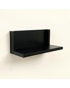 Stone Bend Wall-Mounted Shelf - Black (synthetic illustration; no displayed measurements)