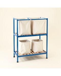 Pine Bend Laundry Sorting Station With Plain Removable Bags - Blue (synthetic illustration; no displayed measurements)