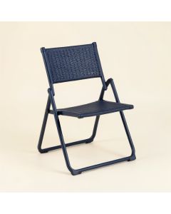Maple Canyon Folding Outdoor Chair - Navy (synthetic illustration; no displayed measurements)