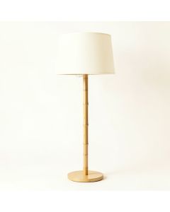 Flint Crest Floor Lamp With A Plain Fabric Shade - Cream (synthetic illustration; no displayed measurements)