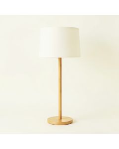 Clay Branch Floor Lamp With A Plain Fabric Shade - Ivory (synthetic illustration; no displayed measurements)