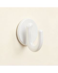 Brook Bluff Wall-Mounted Robe Hook - White (synthetic illustration; no displayed measurements)