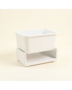 Hill Bluff Empty Raised Planter - White (synthetic illustration; no displayed measurements)