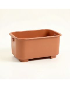 Dawn Dell Empty Railing Planter With Integral Brackets - Terracotta (synthetic illustration; no displayed measurements)