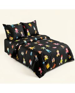 Black Duvet Cover Set (synthetic illustration; no displayed measurements)