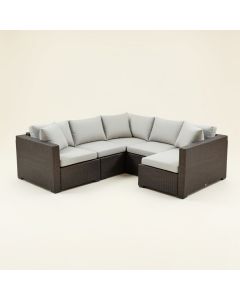 Merlyn 4 Piece Sectional Seating Group With Cushions (synthetic illustration; no displayed measurements)