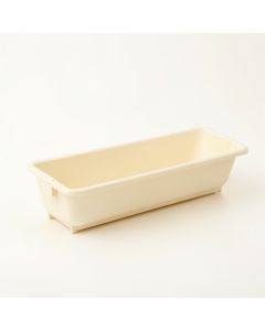 Moss Bluff Empty Railing Planter With Integral Brackets - Ivory (synthetic illustration; no displayed measurements)
