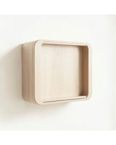Dune Bend Wall-Mounted Entry Cabinet - Beige (synthetic illustration; no displayed measurements)