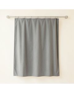 Rowan Crest Shower Curtain Hanging Flat From A Plain Rod - Gray (synthetic illustration; no displayed measurements)