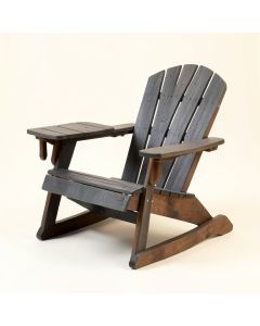 Tulane Solid Wood Rocking Adirondack Chair With Table (synthetic illustration; no displayed measurements)