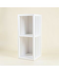 Flint Dale Narrow Cubby Tower - White (synthetic illustration; no displayed measurements)